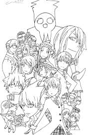 Soul Eater Coloring Pages Anime Coloring Pictures