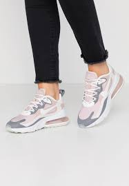 Black And White Nike 270 Reacts Nike Sportswear Air Max 270 React Sneakers Plum Chalk Summit White Stone Mauve Smoke Grey Zalando In 2020 Pink Running Shoes Nike Air Max Nike Air Max For Women
