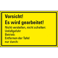 Kunden kauften auch kunden haben sich ebenfalls angesehen. Warnschild Vorsicht Es Wird Gearbeitet Kaufen Hein Eu