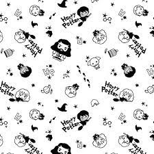Harry potter wrapping paper set. Amazon Com Graphics More Harry Potter Black And White Chibi Pattern Premium Roll Gift Wrap Wrapping Paper Furniture Decor