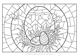 Easter Eggs Stained Glass coloring page ...