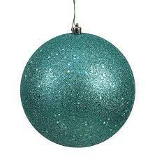 Vickerman 6 Teal Sequin Ball Ornament Drilled 4 Bag Walmart Com In 2021 Ball Ornaments Teal Christmas Christmas Balls