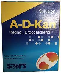 Amazon Com A D Kan Retinol Ergocalciferol 3 Ampolletas 3ml Each Immune Support Health Household