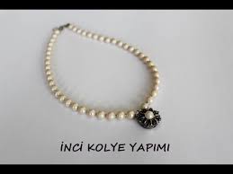 Kadinlar Gunu Serefine Inci Kolye Yapimi Kendin Yap Diy Pearl Necklace Youtube Kolyeler Inciler Taki