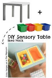 Diy Sensory Table Ikea Hack In The Playroom Sensory Table Playroom Organisation Ikea Hack