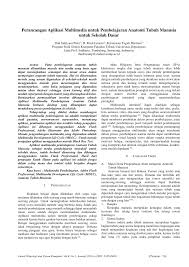 Apa yang dimaksud dengan nefron, sebutkan fungsinya? Pdf Perancangan Aplikasi Multimedia Untuk Pembelajaran Anatomi Tubuh Manusia Untuk Sekolah Dasar