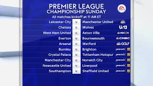 Nbc sports network schedule and local tv listings. Nbcuniversal Presents All 10 Premier League Championship Sunday Matches Live This Sun July 26 At 11 A M Et Nbc Sports Pressboxnbc Sports Pressbox