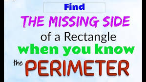 For example, an area of a right triangle is equal to 28 in² and b = 9 in. Find The Missing Side Of A Rectangle When You Know The Perimeter Youtube