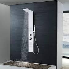 ebay sponsored vidaxl systeme panneau douche aluminium mat blanc salle de bain toilette douche waterval douche roestvrij staal