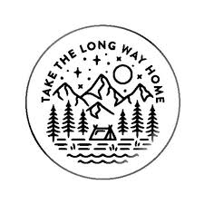 Take The Long Way Home Magnet Camping Drawing Drawings Easy Drawings