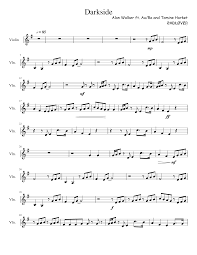 Play free violin sheet music such as pachelbel's canon in d; Darkside Violin Sheet Music For Piano Violin Solo Musescore Com