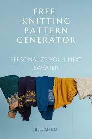 Free Knitting Pattern Generator Free Knitting Knitting Stitches Knitting Basics