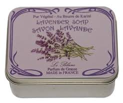 Savon Le Blanc Lavender Soap In Lavender Flower Metal Tin Lavender Soap Soap Metal Tins