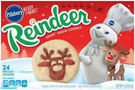 Pillsbury breakfast bakery & pastries. Pillsbury Ready To Bake Reindeer Shape Sugar Cookies Hy Vee Aisles Online Grocery Shopping