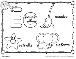 Letra E Para Colorear