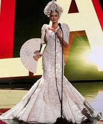 Miss Universe 2015 Pia Wurtzbach From Philippines Proud To Be A Filipino Miss Universe National Costume Filipiniana Dress Miss Universe 2015