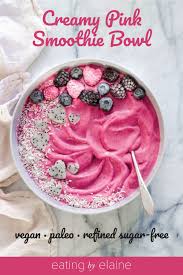 Creamy Pink Smoothie Bowl Vegan Paleo Refined Sugar Free In 2020 Vegan Smoothie Bowl Smoothie Bowls Recipe Easy Smoothie Bowl