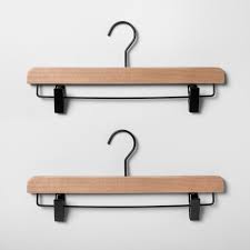 2pk Wood Pants Hanger Natural Made By Design Pant Hangers Made By Design Wood Hangers