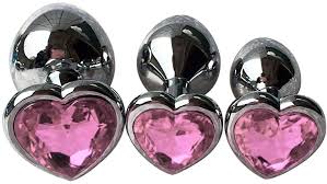 Amazon.com: 3Pcs Set Luxury Metal Butt Toys Heart Shaped Anal Trainer Jewel  Butt Plug Kit S&M Adult Gay Anal Plugs Woman Men Sex Gifts Things for  Beginners Couples Large/Medium/Small,Pink : Health &