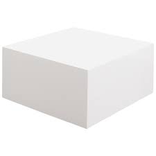 Mit verchromten abstandshaltern und schwarzen füßen. Couchtisch Kubus Hochglanz Weiss 60 Cm Quadratisch Salesfever Salesfever De