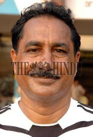 Armando Colaco, coach of the Dempo Sports Club, in Kozhikode, Kerala. ...
