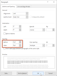Double spaced is the space between lines within a paragraph, while spaces between paragraphs are controlled by the before and after settings in the paragraphs dialog box. Word 2016 Line And Paragraph Spacing