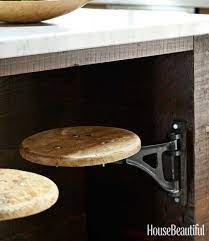 Stools On Hinges Inside Of A Kitchen Island Or Bar Are A Total Space Saver Industrial Kitchen Design Clever Kitchen Storage Simple House