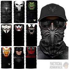 Super Hero Villain Face Mask Cover Multi Function Tube Scarf Snood  Superhero Hat | eBay
