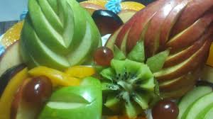 طريقة تزيين الفاكهة خوخ مانجو برقوق تفاح عنب كيوى Fruit Decor Food Watermelon Apple