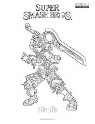 C o l o r i n g. Shulk Super Smash Brothers Coloring Page Super Fun Coloring