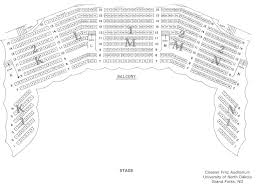 seating chart chester fritz auditorium university of