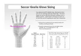 soccer goalie glove sizing chart goalkeepers soccer