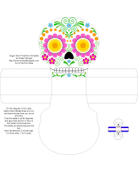 Calaveras De Dulce Dia De Muertos Don T Eat The Paste Treat Box Template Halloween Printables Halloween Paper