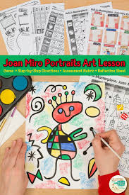 Joan Miro Portrait Game Art History Lessons Learn Art Art Sub Plans
