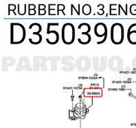 D35039060D Mazda RUBBER NO.3,ENG.MTG