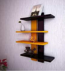 See more ideas about shelves, wood wall shelf, wooden shelves. Driftingwood Orange Black Wooden Ladder Shape 4 Tier Wall Shelf Designer Wall Rack Rs 1895 Set Id 16752511188