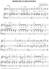 Bohemian Rhapsody Piano Music Piano Sheet Music Free Violin Sheet Music
