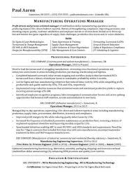 Operations Manager Resume Sample Operations Management Manager Resume Project Manager Resume