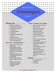 House Birthday Scavenger Hunt For Adults Birthday Scavenger Hunt Scavenger Hunt Birthday Camping Birthday Party Camping Birthday Party Games