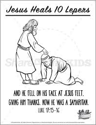 Saved by ernie n jenny jones. Luke 17 Jesus Heals 10 Lepers Preschool Coloring Pages Sharefaith Kids
