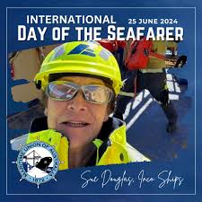 SEAFARERS' STORIES I'm Sue Douglas and I've been a seafarer for 30 years  this year. I work aboard the Accolade 2 as a cook and deckhand. We carry  limestone for ADBRI Cement