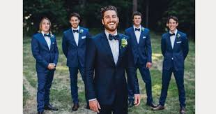 Like we said in the faq, a navy suit for the groom with blue groomsmen suits is a good look (or vice versa). Groom Style Wedding Suits Men Blue Blue Groomsmen Groomsmen Poses