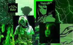 Green Grunge Billie Eilish Aesthetic Laptop Wallpaper Dark Green Aesthetic Macbook Wallpaper Book Wallpaper