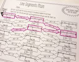 Segment Addition Maze Geometry Worksheets Segmentation Geometry High School