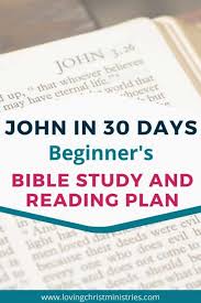 Or take some time off and read the entire new testament in two days. John In 30 Days Beginner Bible Study And Reading Plan A Loving Christ