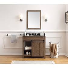 Silkroad exclusive granite stone top single sink bathroom vanity with cherry finish cabinet, 33, medium wood. Ove Decors Oakland 36 In Classic Nutmeg Undermount Single Sink Bathroom Vanity With Black Granite Top In The Bathroom Vanities With Tops Department At Lowes Com