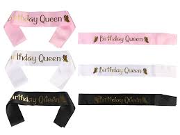 Birthday queen tiara and sash. Elegant Birthday Queen Satin Sash Women Girls Queen Birthday Sash Birthday Party Decorations Ideas Supplies Buy At The Price Of 1 11 In Aliexpress Com Imall Com