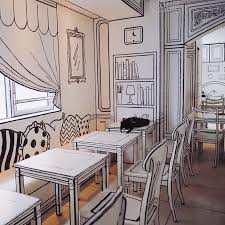 Tokyo S 2d Cafe Will Make You Feel Like You Stepped Into A Cartoon Reckon Talk Cafe Interior Design Interior Design Cafe Interior