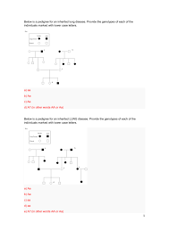 Pedigree Chart Problems