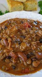 Italian Sausage Chili Is Loaded With Italian Sausage Ground Beef Three Different Types Of Beans Italian Sausage Chili Sausage Chili Crockpot Italian Sausage